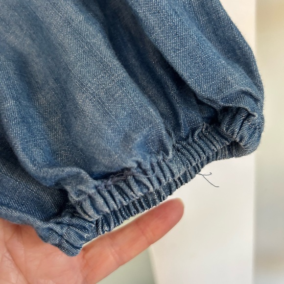 Women's Blue Embroidered Top - Picture 3 of 6